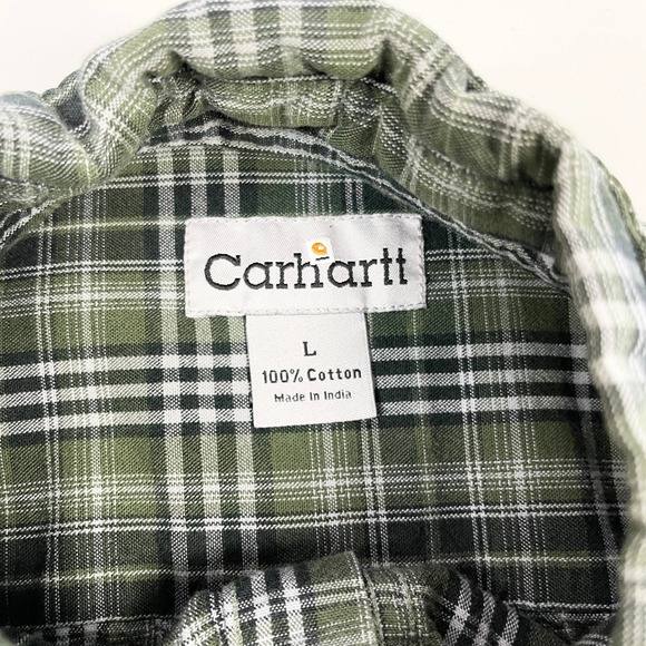 Carhartt Mens Button Front Shirt Large Work Streetwear Grunge Skater Outdoor - Picture 6 of 11